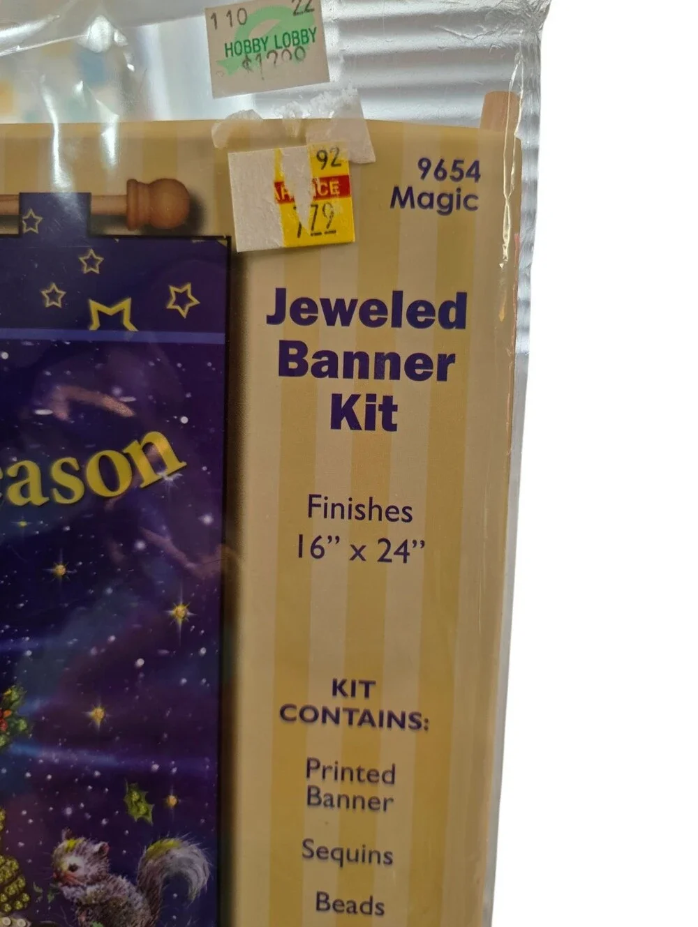 Design Works Magic of the Season Jeweled Banner Kit Christmas Santa Craft NIP